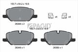 PAGID Комплект тормозных колодок, дисковый тормоз T4301N