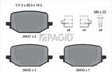 PAGID Комплект тормозных колодок, дисковый тормоз T4585N