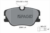 PAGID Комплект тормозных колодок, дисковый тормоз T5005N