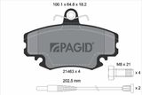 PAGID Комплект тормозных колодок, дисковый тормоз T5077N