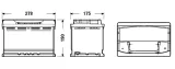 EXIDE Startera akumulatoru baterija EA770