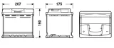 EXIDE Startera akumulatoru baterija EB501