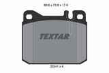 TEXTAR Комплект тормозных колодок, дисковый тормоз 2034110