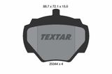 TEXTAR Комплект тормозных колодок, дисковый тормоз 2034402