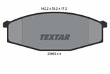 TEXTAR Комплект тормозных колодок, дисковый тормоз 2086301
