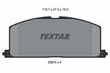 TEXTAR Комплект тормозных колодок, дисковый тормоз 2087001