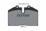 TEXTAR Комплект тормозных колодок, дисковый тормоз 2087711