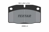 TEXTAR Комплект тормозных колодок, дисковый тормоз 2093903