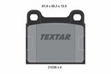 TEXTAR Комплект тормозных колодок, дисковый тормоз 2103501