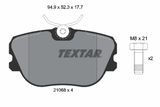 TEXTAR Комплект тормозных колодок, дисковый тормоз 2106804