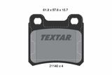 TEXTAR Комплект тормозных колодок, дисковый тормоз 2114001