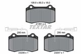 TEXTAR Комплект тормозных колодок, дисковый тормоз 2138103