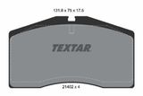 TEXTAR Комплект тормозных колодок, дисковый тормоз 2140201