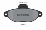 TEXTAR Комплект тормозных колодок, дисковый тормоз 2143602