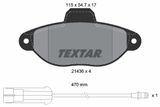 TEXTAR Комплект тормозных колодок, дисковый тормоз 2143603