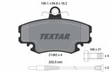 TEXTAR Комплект тормозных колодок, дисковый тормоз 2146304