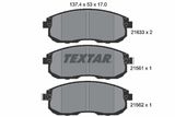 TEXTAR Комплект тормозных колодок, дисковый тормоз 2156101