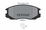 TEXTAR Комплект тормозных колодок, дисковый тормоз 2165001