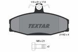 TEXTAR Комплект тормозных колодок, дисковый тормоз 2166201