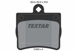 TEXTAR Комплект тормозных колодок, дисковый тормоз 2190003