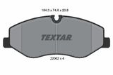 TEXTAR Комплект тормозных колодок, дисковый тормоз 2206201