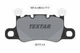 TEXTAR Комплект тормозных колодок, дисковый тормоз 2217701