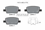 TEXTAR Bremžu uzliku kompl., Disku bremzes 2246401