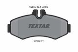 TEXTAR Комплект тормозных колодок, дисковый тормоз 2302201