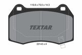 TEXTAR Bremžu uzliku kompl., Disku bremzes 2314301