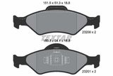 TEXTAR Комплект тормозных колодок, дисковый тормоз 2320001