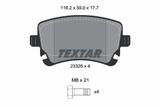TEXTAR Комплект тормозных колодок, дисковый тормоз 2332611