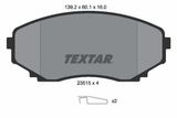 TEXTAR Bromsbeläggssats, skivbroms 2351501