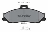 TEXTAR Комплект тормозных колодок, дисковый тормоз 2354001