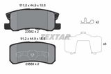 TEXTAR Комплект тормозных колодок, дисковый тормоз 2358202