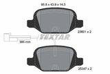 TEXTAR Jarrupalasarja, levyjarru 2360104-0611-00