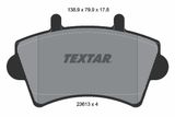 TEXTAR Комплект тормозных колодок, дисковый тормоз 2361301
