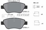 TEXTAR Bromssats, skivbroms 2370502-0468-00
