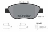 TEXTAR Комплект тормозных колодок, дисковый тормоз 2370803