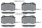 TEXTAR Комплект тормозов, дисковый тормозной механизм 2374502-1198-00