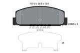 TEXTAR Комплект тормозов, дисковый тормозной механизм 2404501-0621-00