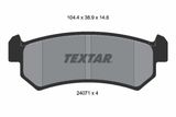 TEXTAR Комплект тормозных колодок, дисковый тормоз 2407101