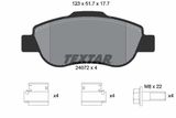TEXTAR Bromssats, skivbroms 2407201-1180-00