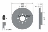 TEXTAR Bromssats, skivbroms 2407201-1180-00