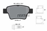 TEXTAR Комплект тормозных колодок, дисковый тормоз 2415001