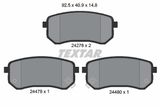 TEXTAR Комплект тормозных колодок, дисковый тормоз 2427601