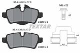 TEXTAR Комплект тормозных колодок, дисковый тормоз 2428901