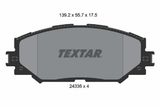TEXTAR Комплект тормозных колодок, дисковый тормоз 2433601