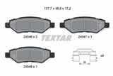 TEXTAR Комплект тормозных колодок, дисковый тормоз 2454601