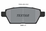 TEXTAR Комплект тормозных колодок, дисковый тормоз 2458102