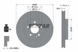 TEXTAR Комплект тормозов, дисковый тормозной механизм 2486901-2416-00